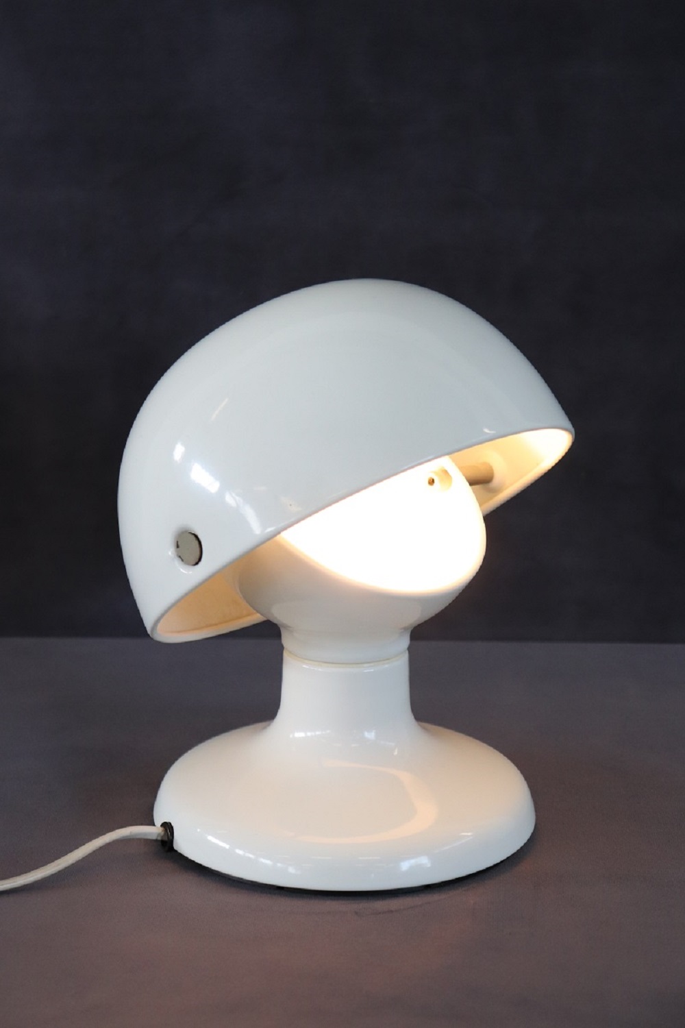 White Metal Table Lamp by Tobia and Afra Scarpa for Flos, 1960s