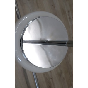 Opaline Glass and Chrome Pendant Light, 1960s