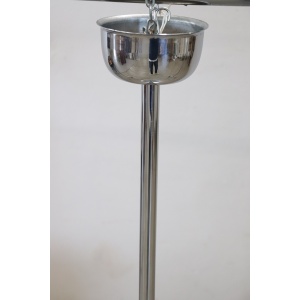 Opaline Glass and Chrome Pendant Light, 1960s