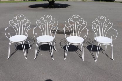 Garden Set in White Iron with Table and Armchairs, 1970s - Image 3