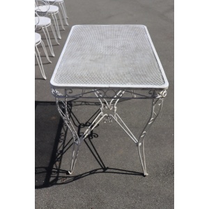 Garden Set in White Iron with Table and Armchairs, 1970s