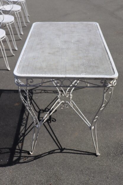 Garden Set in White Iron with Table and Armchairs, 1970s - Image 11