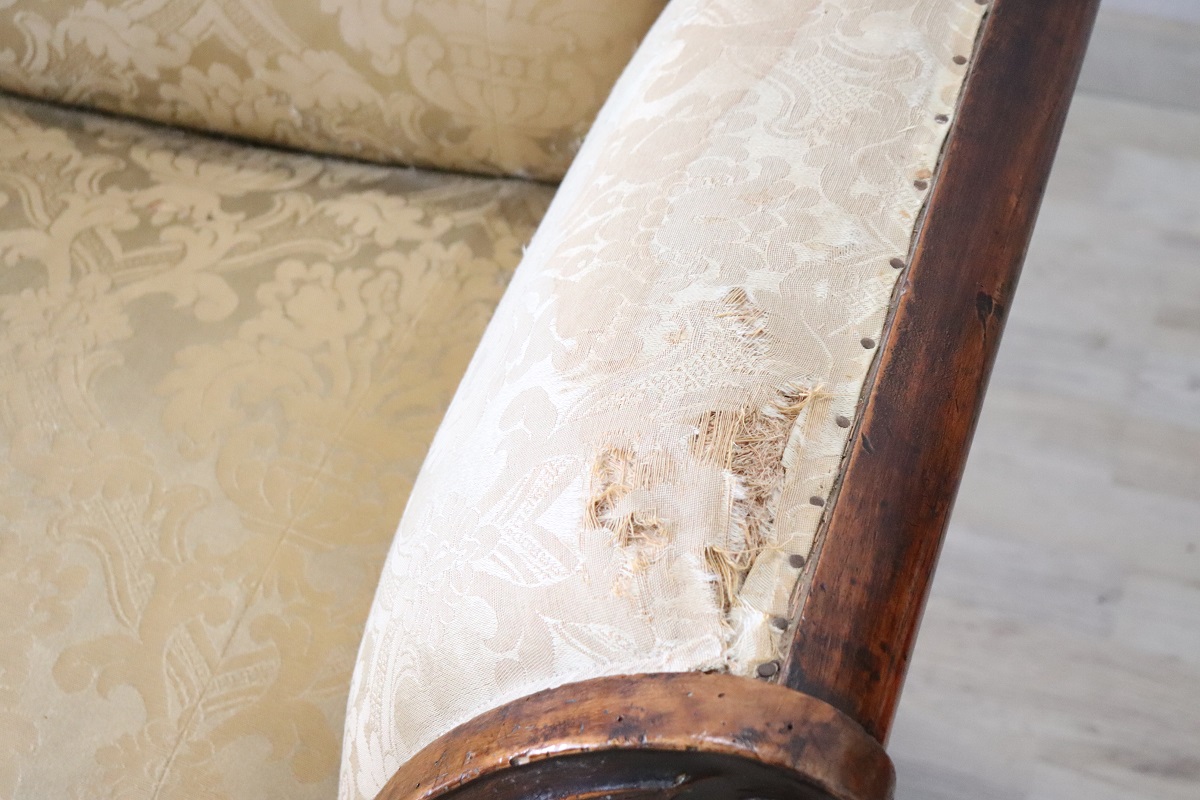 Mid 19th Century Carved Walnut Sofa