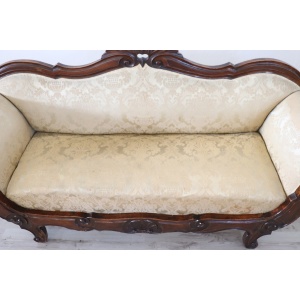 Mid 19th Century Carved Walnut Sofa