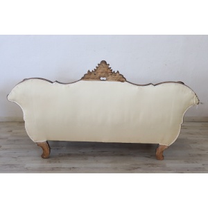 Mid 19th Century Carved Walnut Sofa