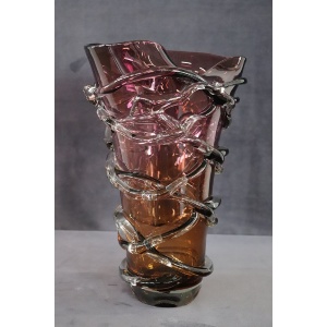 Large Italian Vase in Murano Art Glass, 1980s