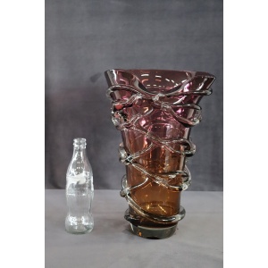 Large Italian Vase in Murano Art Glass, 1980s