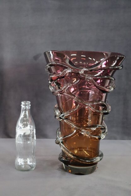 Large Italian Vase in Murano Art Glass, 1980s - Image 3
