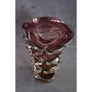 Large Italian Vase in Murano Art Glass, 1980s