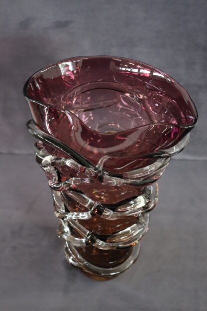 Large Italian Vase in Murano Art Glass, 1980s - Image 4