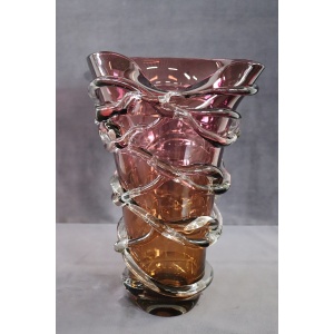 Large Italian Vase in Murano Art Glass, 1980s