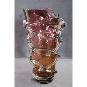 Large Italian Vase in Murano Art Glass, 1980s