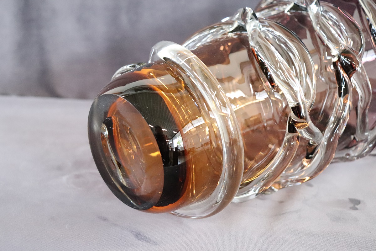 Large Italian Vase in Murano Art Glass, 1980s