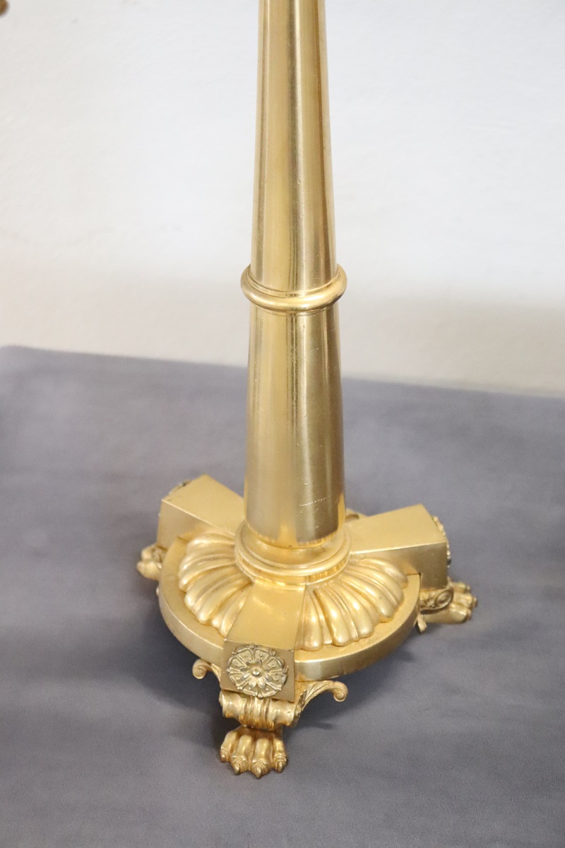 Antique Gilt Bronze Candelabras with 11 Lights, Late 19th Century, Set of 2