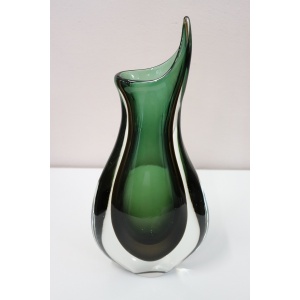 Tall Italian Vase In Murano Art Glass By Flavio Poli For Seguso, 1960s