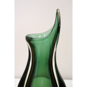 Tall Italian Vase In Murano Art Glass By Flavio Poli For Seguso, 1960s