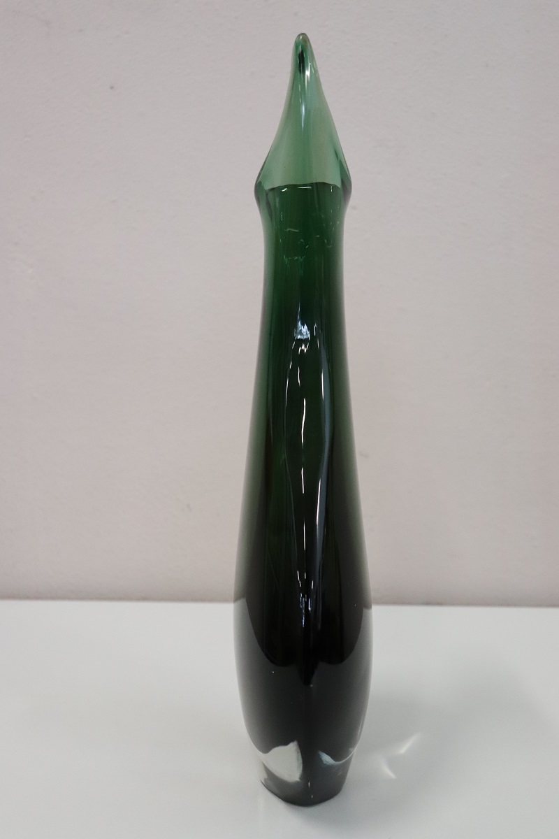 Tall Italian Vase In Murano Art Glass By Flavio Poli For Seguso, 1960s