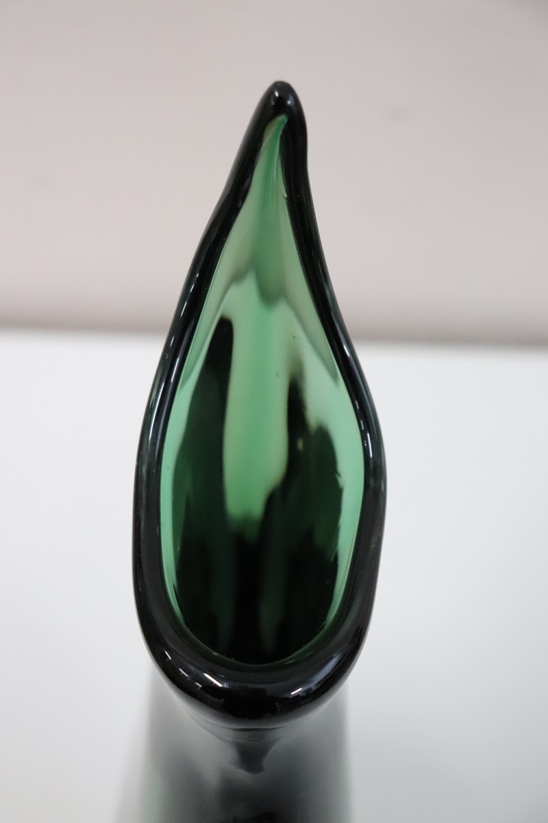 Tall Italian Vase In Murano Art Glass By Flavio Poli For Seguso, 1960s
