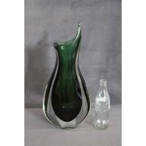 Tall Italian Vase In Murano Art Glass By Flavio Poli For Seguso, 1960s
