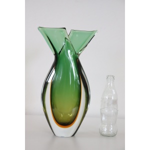 Large Italian Vase In Murano Art Glass By Flavio Poli For Seguso, 1960s