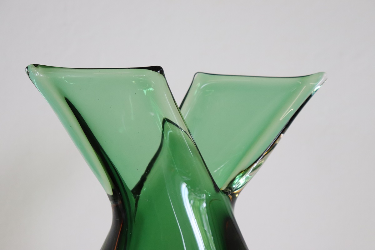 Large Italian Vase In Murano Art Glass By Flavio Poli For Seguso, 1960s