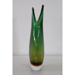 Large Italian Vase In Murano Art Glass By Flavio Poli For Seguso, 1960s