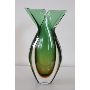 Large Italian Vase In Murano Art Glass By Flavio Poli For Seguso, 1960s