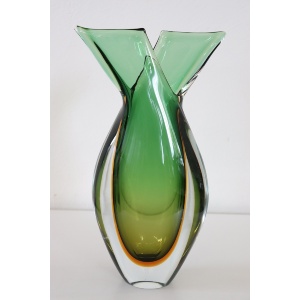 Large Italian Vase In Murano Art Glass By Flavio Poli For Seguso, 1960s