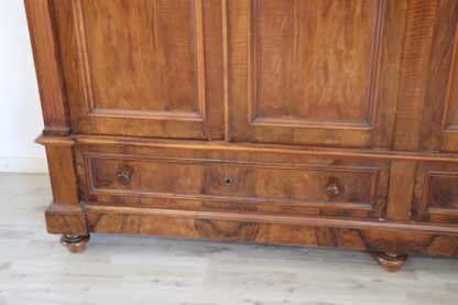 Large Antique Wardrobe in Walnut, Late 19th Century - Image 3