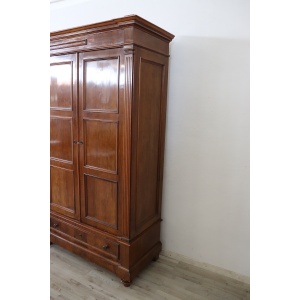 Large Antique Wardrobe in Walnut, Late 19th Century