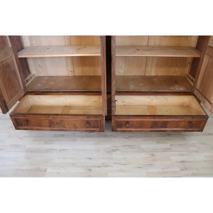 Large Antique Wardrobe in Walnut, Late 19th Century