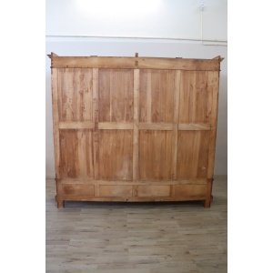 Large Antique Wardrobe in Walnut, Late 19th Century