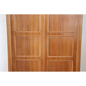 Antique Veneer Walnut Wardrobe, Late 19th Century