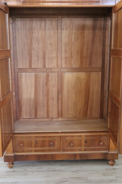 Antique Veneer Walnut Wardrobe, Late 19th Century - Image 8