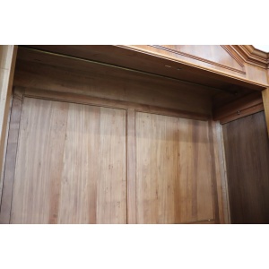 Antique Veneer Walnut Wardrobe, Late 19th Century