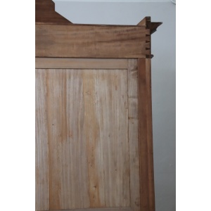 Antique Veneer Walnut Wardrobe, Late 19th Century