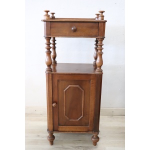 Antique Walnut Nightstands, Mid 19th Century, Set Of 2