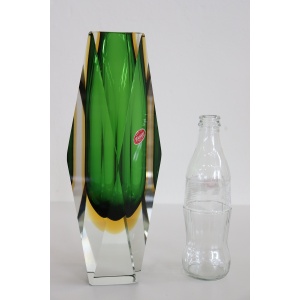 Green Murano Glass Vase by Flavio Poli for A. Mandruzzato, 1960s
