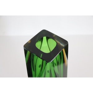 Green Murano Glass Vase by Flavio Poli for A. Mandruzzato, 1960s