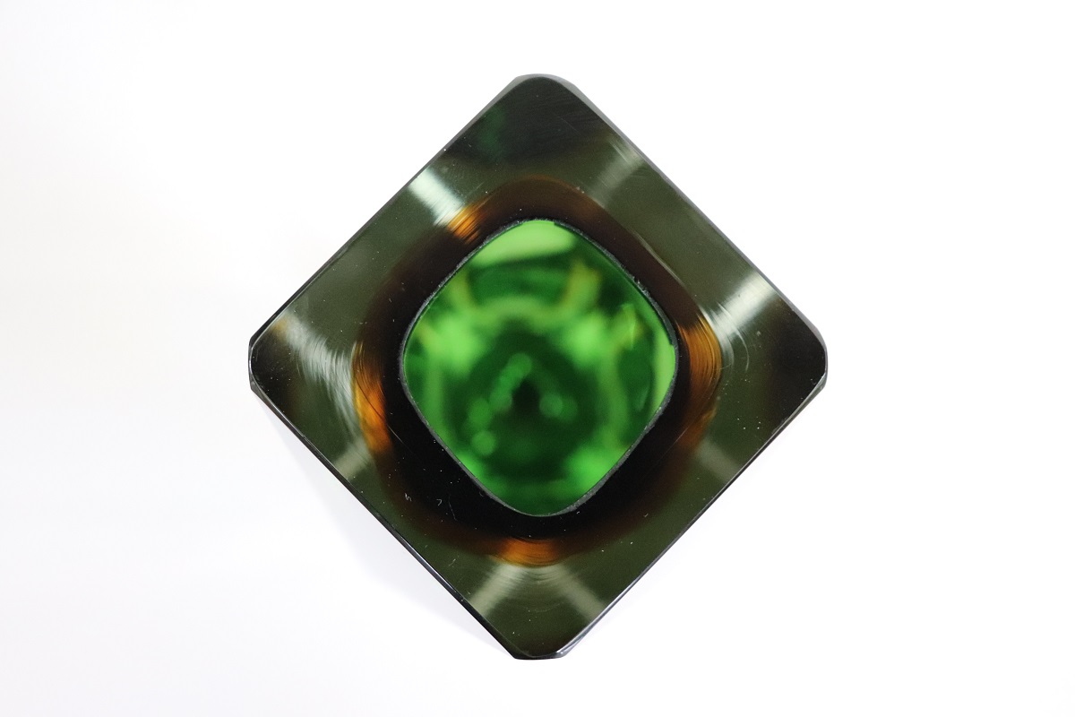 Green Murano Glass Vase by Flavio Poli for A. Mandruzzato, 1960s