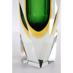 Green Murano Glass Vase by Flavio Poli for A. Mandruzzato, 1960s