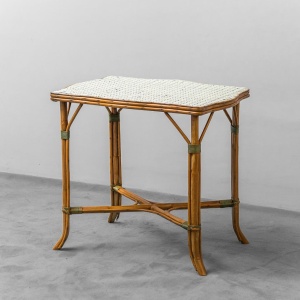 Vintage Vienna Straw Bamboo Table From The 1950s Modern Vintage