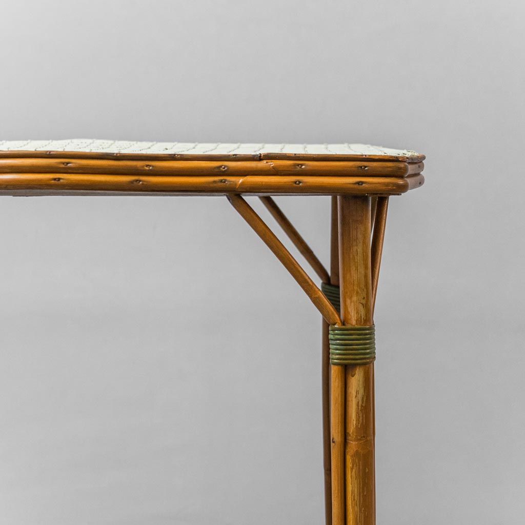 Vintage Vienna Straw Bamboo Table From The 1950s Modern Vintage