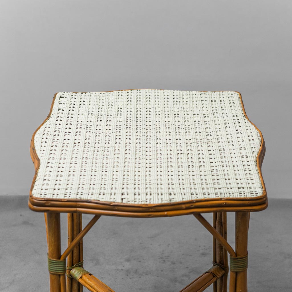 Vintage Vienna Straw Bamboo Table From The 1950s Modern Vintage