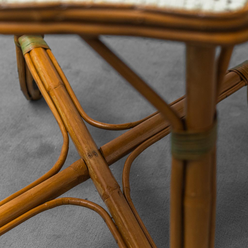 Vintage Vienna Straw Bamboo Table From The 1950s Modern Vintage