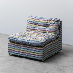 Celesta Model Armchair, Missoni Zanotta Fabric, 1970s Vintage