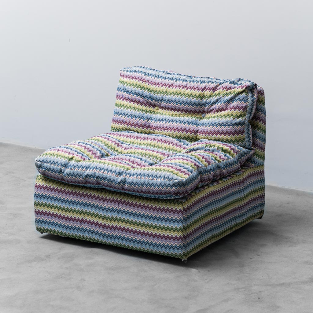 Celesta Model Armchair, Missoni Zanotta Fabric, 1970s Vintage