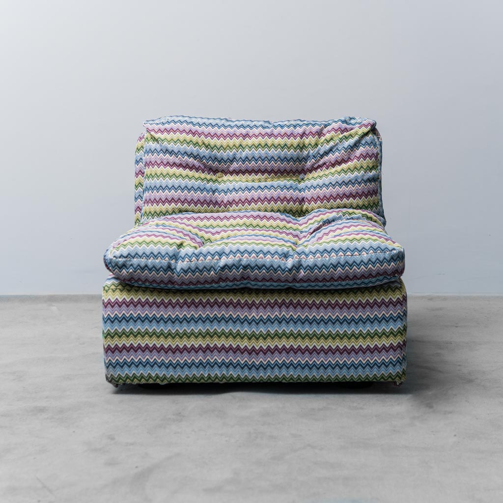 Celesta Model Armchair, Missoni Zanotta Fabric, 1970s Vintage