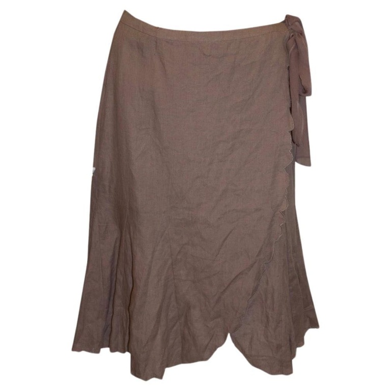 Nicole Fahri Linen Wrap Over Skirt