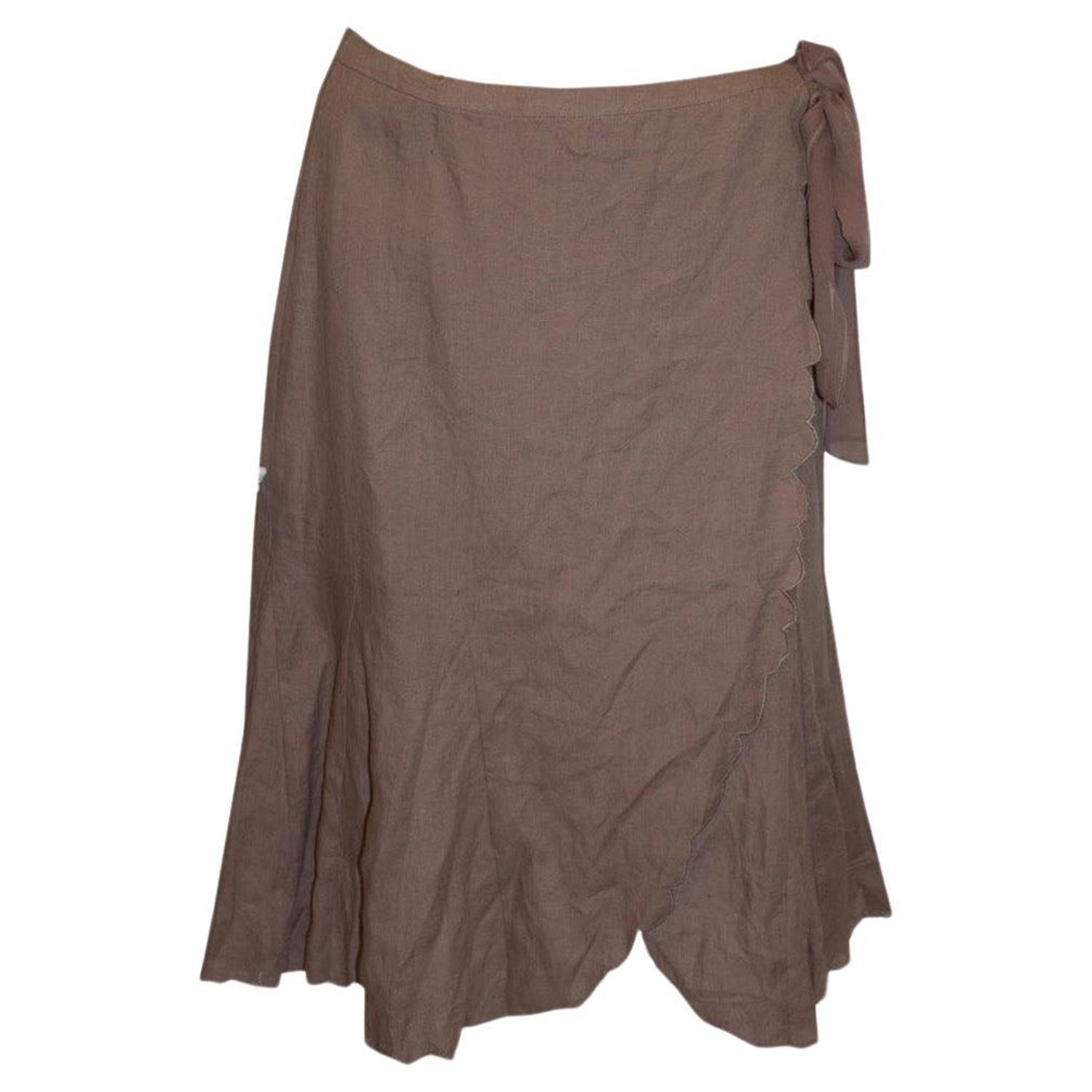 Nicole Fahri Linen Wrap Over Skirt